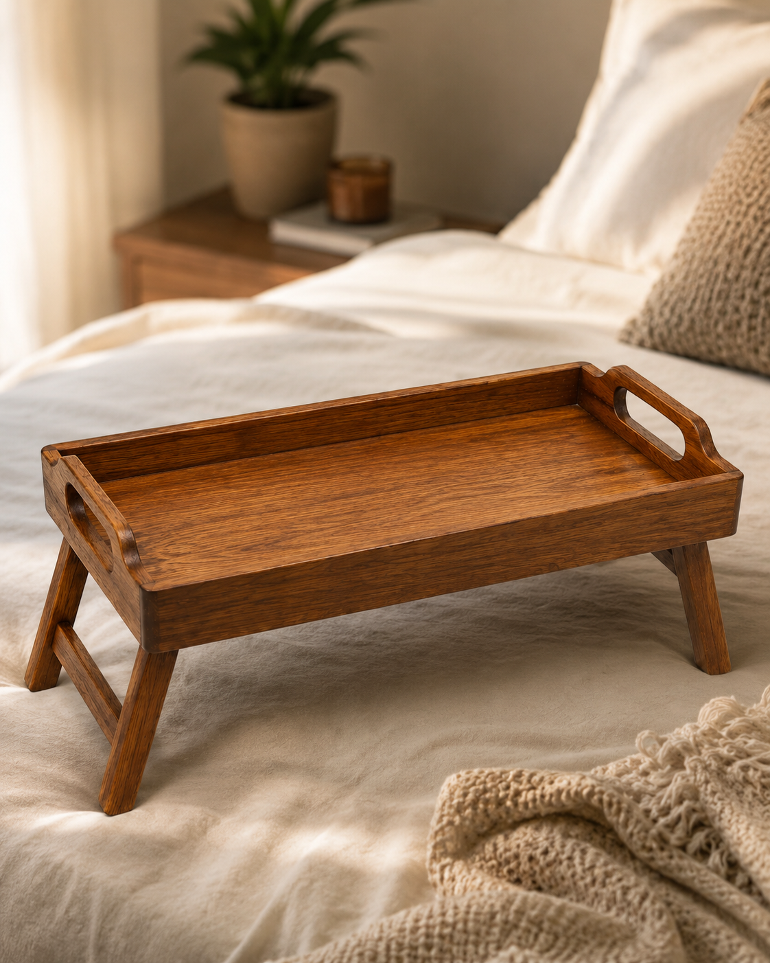 Breakfast Serving Tray — handcrafted wooden kitchenware