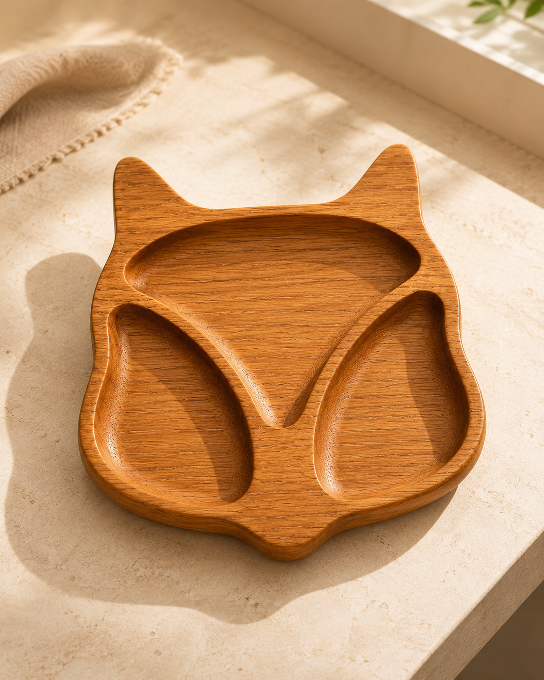 Fox Wooden Plate — handcrafted wooden kitchenware