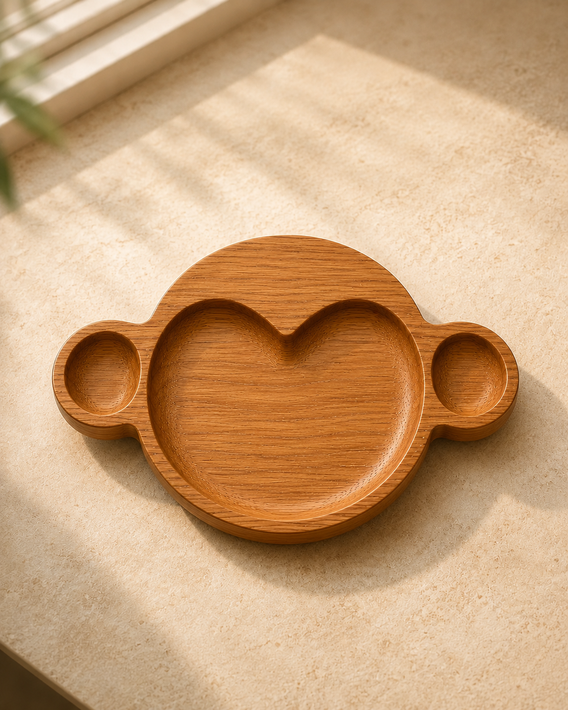 Monkey Wooden Plate — handcrafted wooden kitchenware