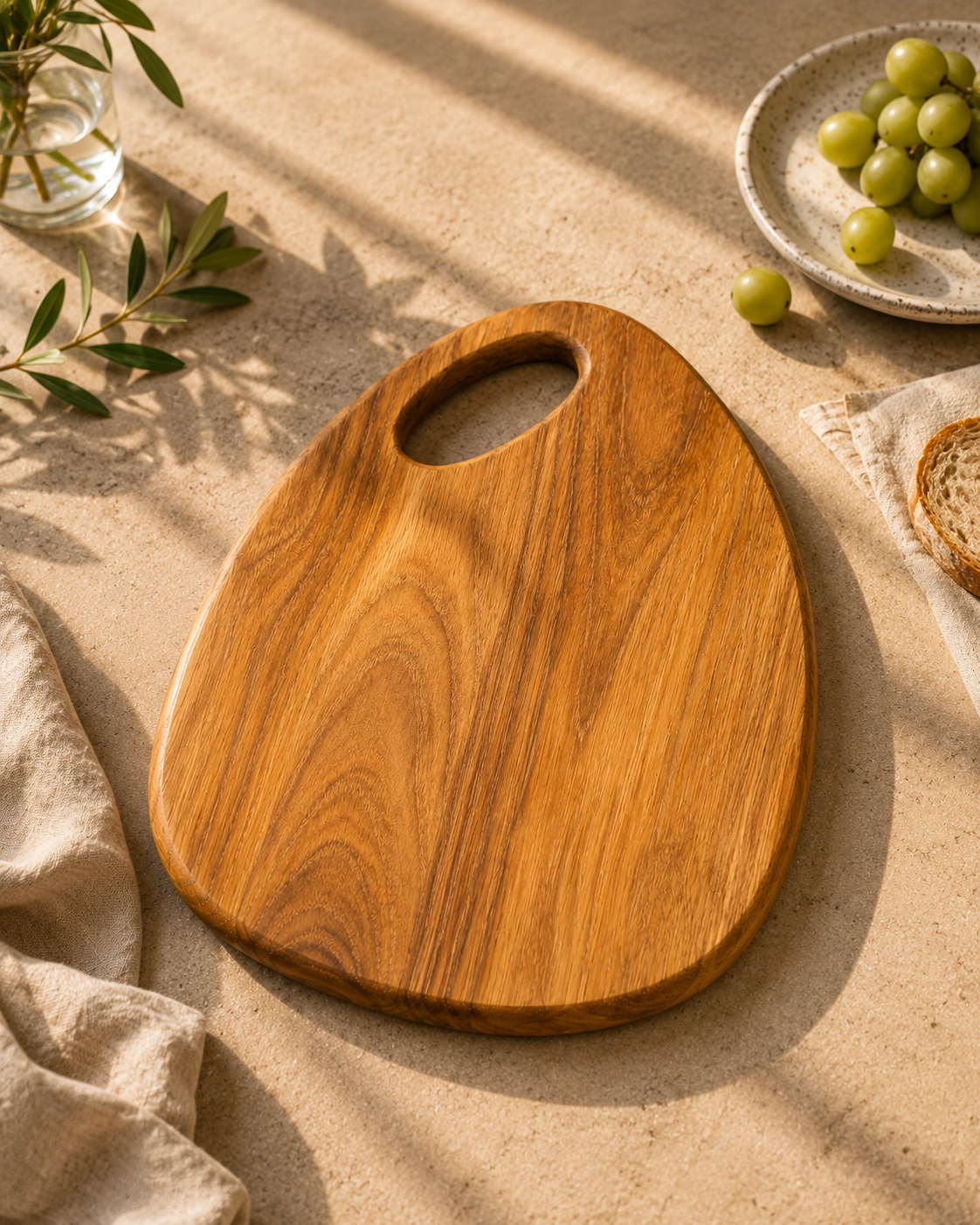 Oval Handle Cutting Board M — handcrafted wooden kitchenware
